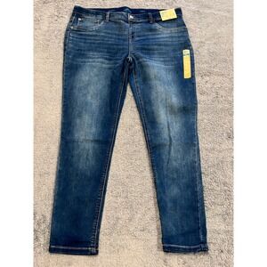 ThereAbouts Womens 20.5 P Plus Superflex Pull On Jegging Jeans Medium Wash Blue